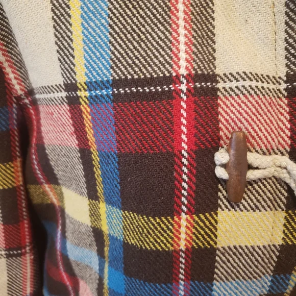 Flying Tomato Multicolor Plaid Pea Coat - Picture 5 of 6
